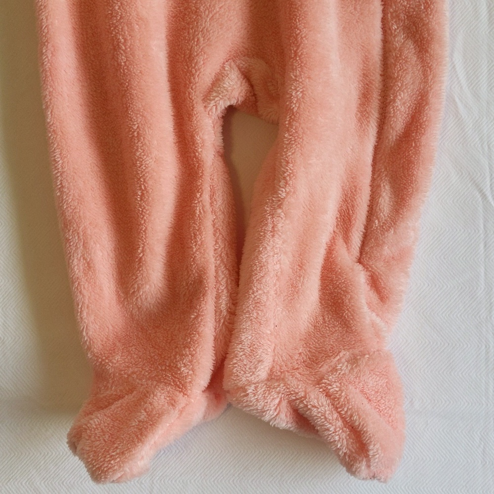 NEW lc waikiki fluffy peach kitten bunting suit 6-9 months baby girl - Picture 3 of 10
